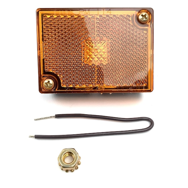 Peterson Lamp, Clearance/Marker, Pc-Rated Side W/ Reflex, Amber, Viz Pack V114A - main